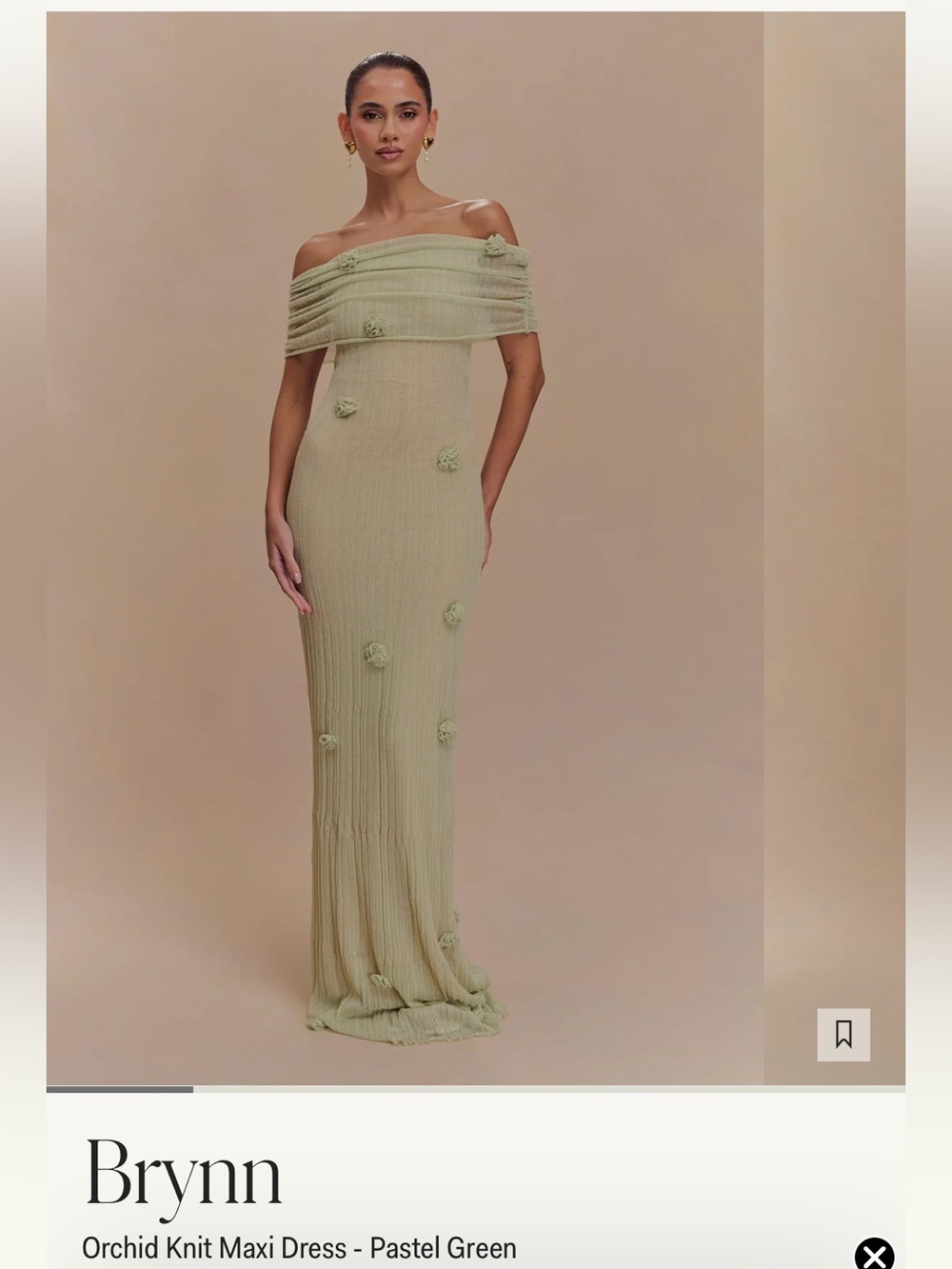 Meshki Brynn Maxi Dress - Green - Small